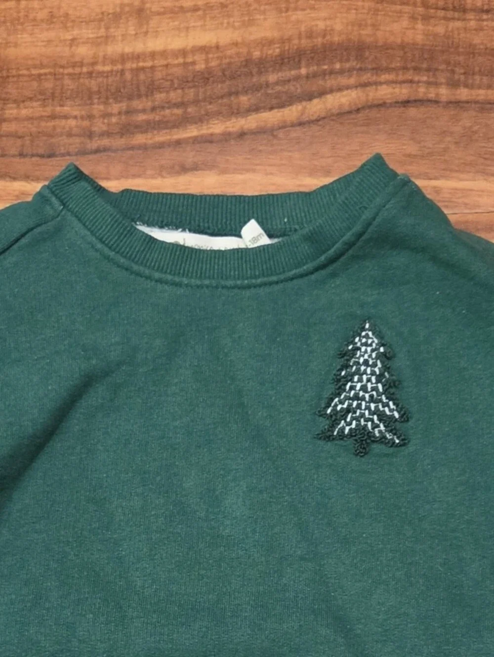 Monica + Andy EUC 12-18 Months Green Tree Sweatshirt and Pants Set